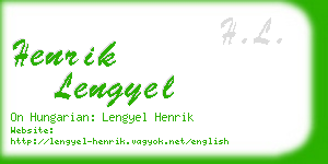 henrik lengyel business card